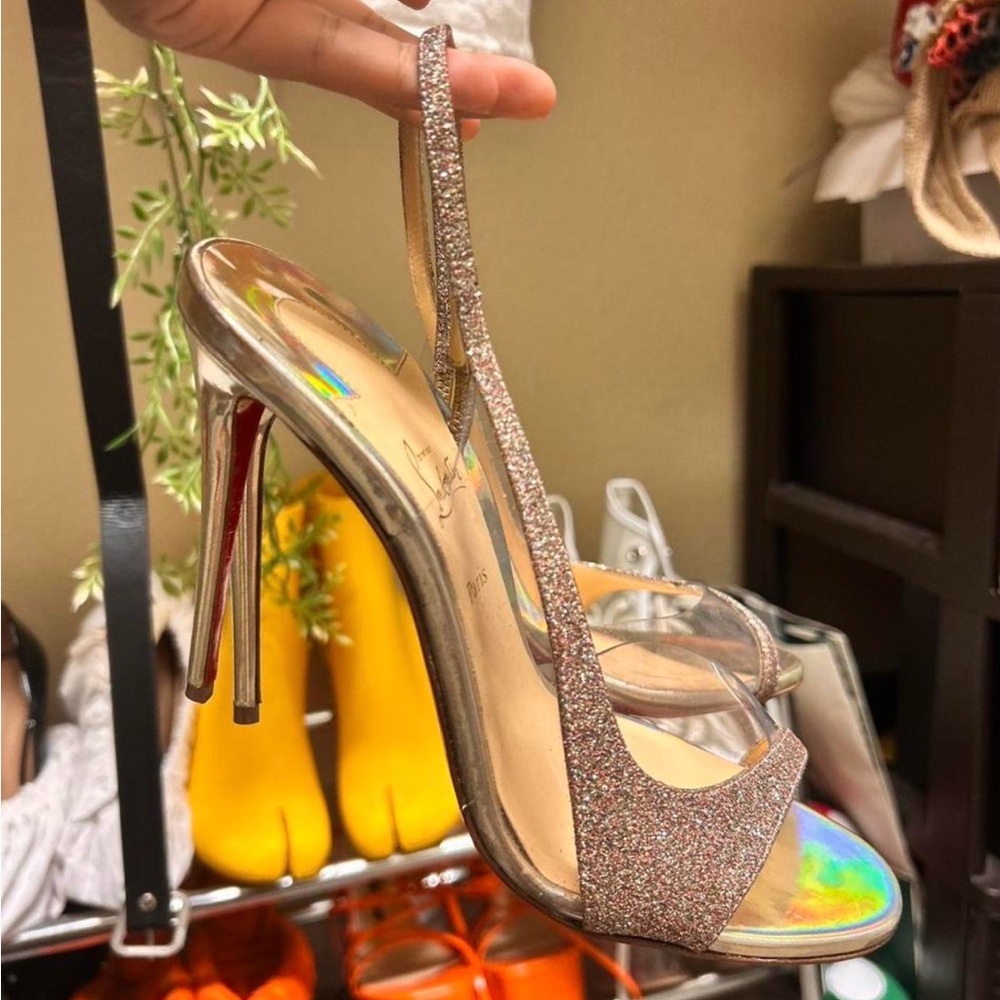 Elegant Silver Stiletto Heels
